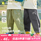 嘟嘟家【山系戶外】?jī)和兠扪澴忧锛灸型L(zhǎng)褲秋裝女童休閑褲寶寶童裝潮 炭灰色 110