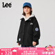 Lee兒童裝休閑外套秋季新款男女童時(shí)尚戶外男女孩上衣 黑色 150 cm