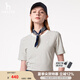哈吉斯（HAZZYS）女裝 夏季款女士圓領(lǐng)文藝細(xì)條紋T恤衫女ASTSE0BBE68 乳白色I(xiàn)V L (165/88A 40）