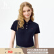 哈吉斯（HAZZYS）女裝 2025夏季新款女士多色活力休閑POLO衫女ASTSE0CBE01 藏青色NV L (165/88A 40)