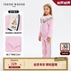 Teenie Weenie Kids小熊童裝24春款女童寶寶撞色衛(wèi)衣衛(wèi)褲套裝 粉色-大童 130cm