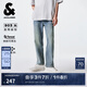 杰克·瓊斯（JACK&JONES）男裝潮時尚舒適百搭簡約風個性字母印花九分直筒牛仔褲225232105 E40淺牛仔藍 常規(guī) 29 170 W29