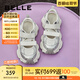 百麗（Belle）周雨彤推薦小空調(diào)休閑鞋女老爹運動涼鞋B1851AM5 銀色 37 (235mm)
