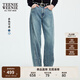 Teenie Weenie小熊女裝牛仔褲2025年秋季新款時尚松弛感復(fù)古香蕉褲 中藍(lán)色 S
