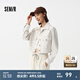 森馬牛仔外套女短款菱形格ins時(shí)尚春季純棉落肩翻領(lǐng)夾克顯腿長 淺卡其50311 165/88A/L
