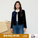 獨(dú)束大碼女裝雙色摩登優(yōu)雅短外套2024春裝新款氣質(zhì)精致顯瘦短外套 深空藍(lán) XL (尺碼：3)