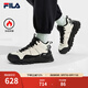 斐樂（FILA）滿天星中幫加絨老爹鞋女鞋休閑鞋24冬季保暖厚底運(yùn)動(dòng)鞋 斑鳩黃/黑-TB 36