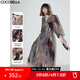 COCOBELLA度假風(fēng)波普印花雪紡連衣裙吊帶裙兩件套FR0018-2 幾何音律 S