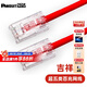PANDUIT 泛達超五類細網(wǎng)線CAT5E類成品跳線含水晶頭辦公家用監(jiān)控電腦百兆寬帶 吉祥紅 5米