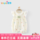 優(yōu)奇嬰兒衣服女寶寶夏季超薄飛飛袖連體衣女童夏天碎花哈衣爬爬服外出