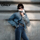 ONLY2025秋季新款復古帥氣毛絨拼接領(lǐng)口保暖牛仔外套女|12530B003 J33 復古350牛仔洗水 M