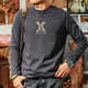 季言2025新款今年流行爆款t恤男士長(cháng)袖純棉打底衫圓領(lǐng)印花上衣潮衣服 鐵灰色 優(yōu)質(zhì)精梳棉面料 L （適合130-145斤）