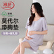 浪莎帶胸墊月子服夏薄款產(chǎn)后孕婦夏季莫代爾冰絲哺乳睡衣產(chǎn)婦家居服 藕荷淺紫【涼爽一夏】 26121 2XL 建議140-160斤