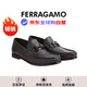 Salvatore Ferragamo菲拉格慕夏季新款Gancini七夕情人節(jié)禮物男士皮鞋688525 3E 黑色