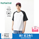 熱風(fēng)（Hotwind）25年春季新款男士拼接短袖T恤寬松學(xué)院風(fēng)基礎(chǔ)情侶款內(nèi)搭T恤 04白色 M