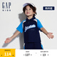 Gap男幼童夏季logo撞色polo短袖T恤短褲套裝兒童裝465417 海軍藍 110 cm(4-5歲) 亞洲尺碼