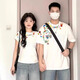 love legend情侶裝短袖t恤一男一女套裝夏季寬松圓領(lǐng)印花半袖上衣服體恤衫 白色+白色 M 男+S女