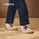 妙麗（Millies）品牌德訓(xùn)鞋拼色舒適阿甘鞋2025夏季新款丑萌戶外休閑運(yùn)動休閑女鞋 奶茶棕 39 (245mm)  標(biāo)準(zhǔn)碼