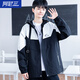 阿尼三青少年沖鋒衣外套男款春秋季新款初高中學(xué)生帥氣防風(fēng)防水夾克秋裝 黑色【單件外套】 L