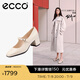 愛步（ECCO）瑪麗珍鞋女鞋 2025年夏季新款倪妮同款高跟鞋淺口單鞋 型塑290963 石灰色29096301378 36