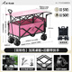 奧然露營(yíng)車(chē)野營(yíng)車(chē)超大容量折疊推車(chē)營(yíng)地車(chē)露營(yíng)推車(chē)戶(hù)外手推車(chē)擺攤推車(chē) 【粉色】加高桌板+后翻帶扶手
