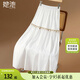 她池寬松款半身裙2025春夏新款女裝民族風(fēng)松緊腰中長(zhǎng)款A(yù)字裙