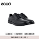 愛步（ECCO）商務(wù)休閑鞋男 透氣低幫牛皮鞋 520324 01001黑色 40 