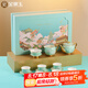 金鑲玉功夫茶具套裝茶杯陶瓷家用喝泡茶節(jié)日送禮品盒 子時描金國花牡丹