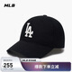 MLB帽子男女軟頂棒球帽虞書欣明星同款運(yùn)動鴨舌帽3ACP6601N-07BKS-F