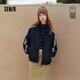 森馬（Semir）[商場(chǎng)同款]外套女蕾絲運動(dòng)風(fēng)2025秋oversize立領(lǐng)夾克101525108020