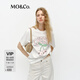 MO&Co.短袖T恤2025春新品趣味斑駁骷髏頭車?yán)遄佑』ò咨玀BE1TEE003 本白色 M 165