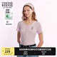 Teenie Weenie小熊短袖T恤女2025年夏季新款潮流美式復(fù)古亨利領(lǐng)圓領(lǐng)T恤打底衫女 淺紫色 M