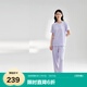 全棉時(shí)代[送女友]睡衣女短袖長(zhǎng)褲情侶家居服套裝針織平紋