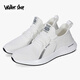 Walker Shop 男鞋春夏輕便透氣運動休閑鞋白色潮鞋舒適軟底跑步網(wǎng)鞋鞋 白色 41