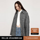 moussy 冬季新品中性風前衛(wèi)街頭風紋理感襯衫外套030GAI30-1240 混合黑色027 均碼