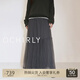 歐時力OCHIRLY 簡約蓬蓬紗裙大擺傘裙長裙a字半身裙顯瘦秋季新品 深灰 M