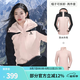 駱駝（CAMEL）三防沖鋒衣戶外登山服防水防風(fēng)防污三合一保暖時尚運動外套 A9W114120-1X，木黛色/幻影黑女 M