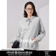 初語(yǔ)澳粒絨連帽衛(wèi)衣女2024秋季新款寬松慵懶風(fēng)減齡百搭運(yùn)動(dòng)外套情侶 花灰色 S