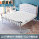 莎慕希（SHAMUXI）廣東佛山304不銹鋼床1.5米加厚簡(jiǎn)約單雙人床家用出租房公寓軟包皮 202床 11梁+椰棕墊 1800mm*2000mm