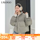 lagogo超云感立領(lǐng)保暖棉服外套女拉谷谷2024年冬新款小個(gè)子面包服 軍綠色 M