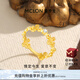 曼卡龍黃金戒指四月鳶尾足金戒指女珠寶首飾精品禮物送女友 13# 2.96g