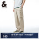 杰克·瓊斯廓形寬松休閑褲男裝224114055 卡其色E11 195/96A/XXXL 