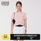 Teenie Weenie小熊女裝毛衣2025年夏季新款清新多巴胺時(shí)尚翻領(lǐng)短袖 粉色 L