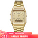 卡西歐（CASIO）手表 經(jīng)典方塊小金表時尚ins復(fù)古男表女表情侶表夜光電子表 AQ-230GA-9D 30mm表盤男款