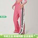 阿迪達斯（adidas）官方三葉草長(cháng)褲女褲25春新款健身運動(dòng)褲梭織透氣排扣褲闊腿休閑褲 JE6046 M