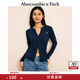 ABERCROMBIE & FITCH女裝經(jīng)典小麋鹿美式復(fù)古辣妹性感修身V領(lǐng)長(zhǎng)袖T恤KI139-5270 海軍藍(lán) S (165/92A)