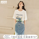 對(duì)白文森特·梵高聯(lián)名涼感印花短袖T恤女2025夏季新款設(shè)計(jì)感上衣 月光白 M