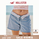 HOLLISTER25夏季新款baggy風(fēng)辣妹Y2K翻腰牛仔短褲女裝KI349-5169 中間色水洗 （腰頭花紋深淺隨機(jī)發(fā)貨） 28 165/72A 6標(biāo)準(zhǔn)版