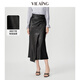 薇迎 VIEA.ING商場(chǎng)同款黑色半身裙女2025早秋新款裙子不規則半裙 黑色 M