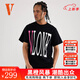 VLONE【StapleHoodle】春夏男女同款經(jīng)典大LOGO美潮純棉男士短袖T恤 黑粉-經(jīng)典大V款 L